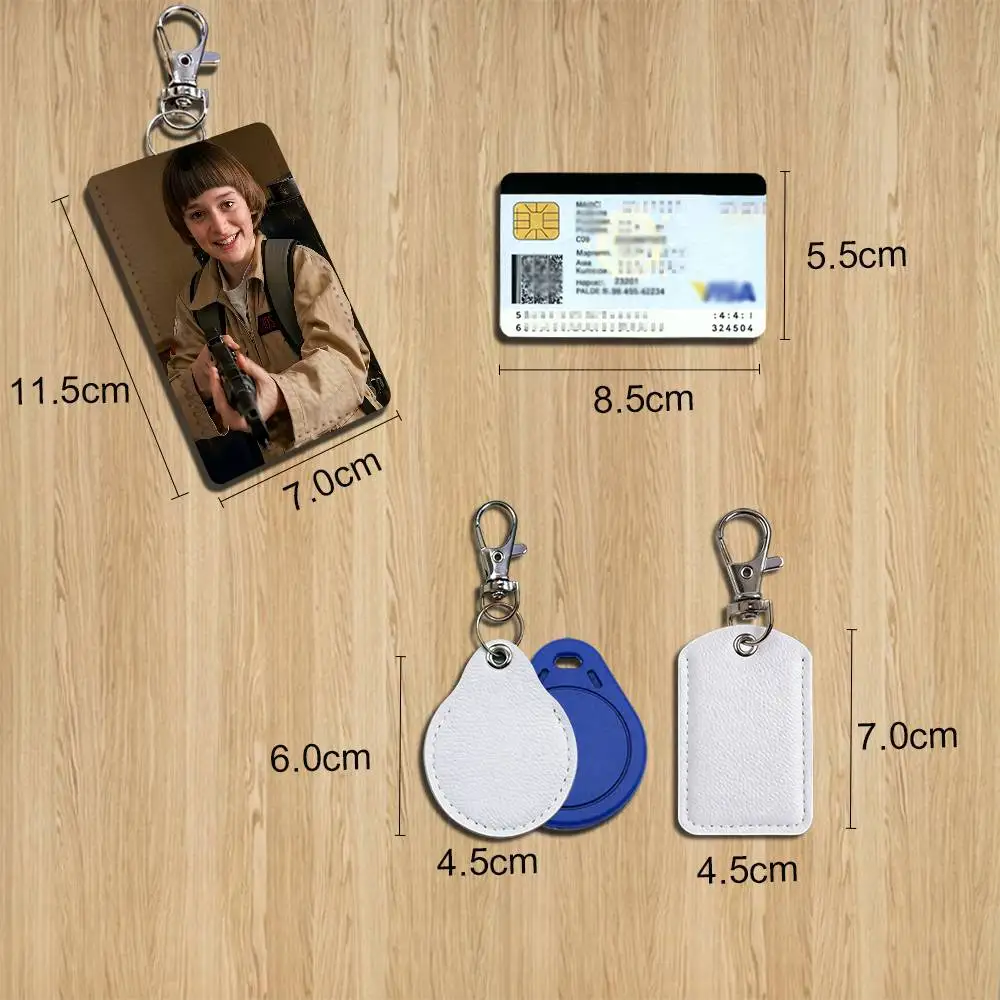 Finn Wolfhard cool Will Stranger Card Holder With Keychain Executive Protection For Bank Credit Subway Bus Case