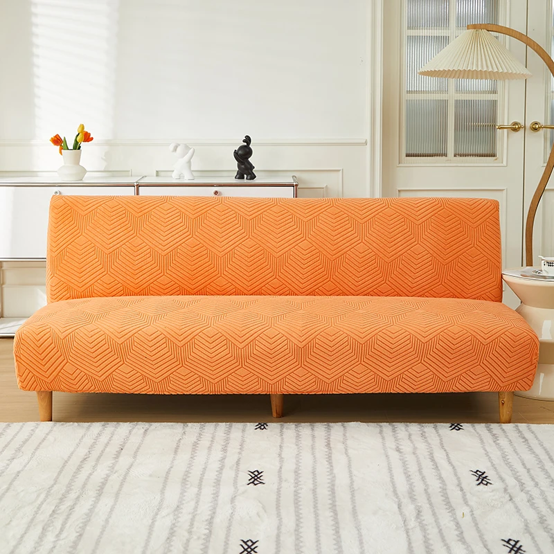 1 PC Jacquard Sofa Bed Cover Stretch Futon Cover For Living Room Bedroom Stretchable splash can be easily moved