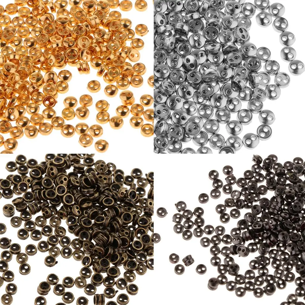 300pcs/pack Miniature Metal Tiny Garment Buttons for Doll Clothes DIY Accs