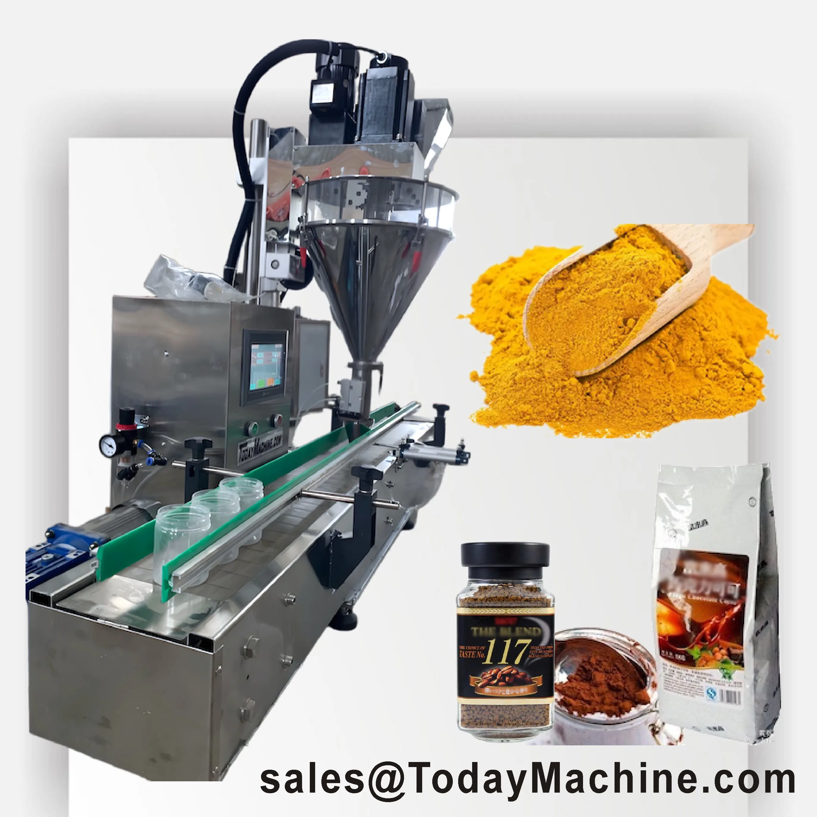 

Small Auger Filler Loose Powder Tin Can Filling Machine