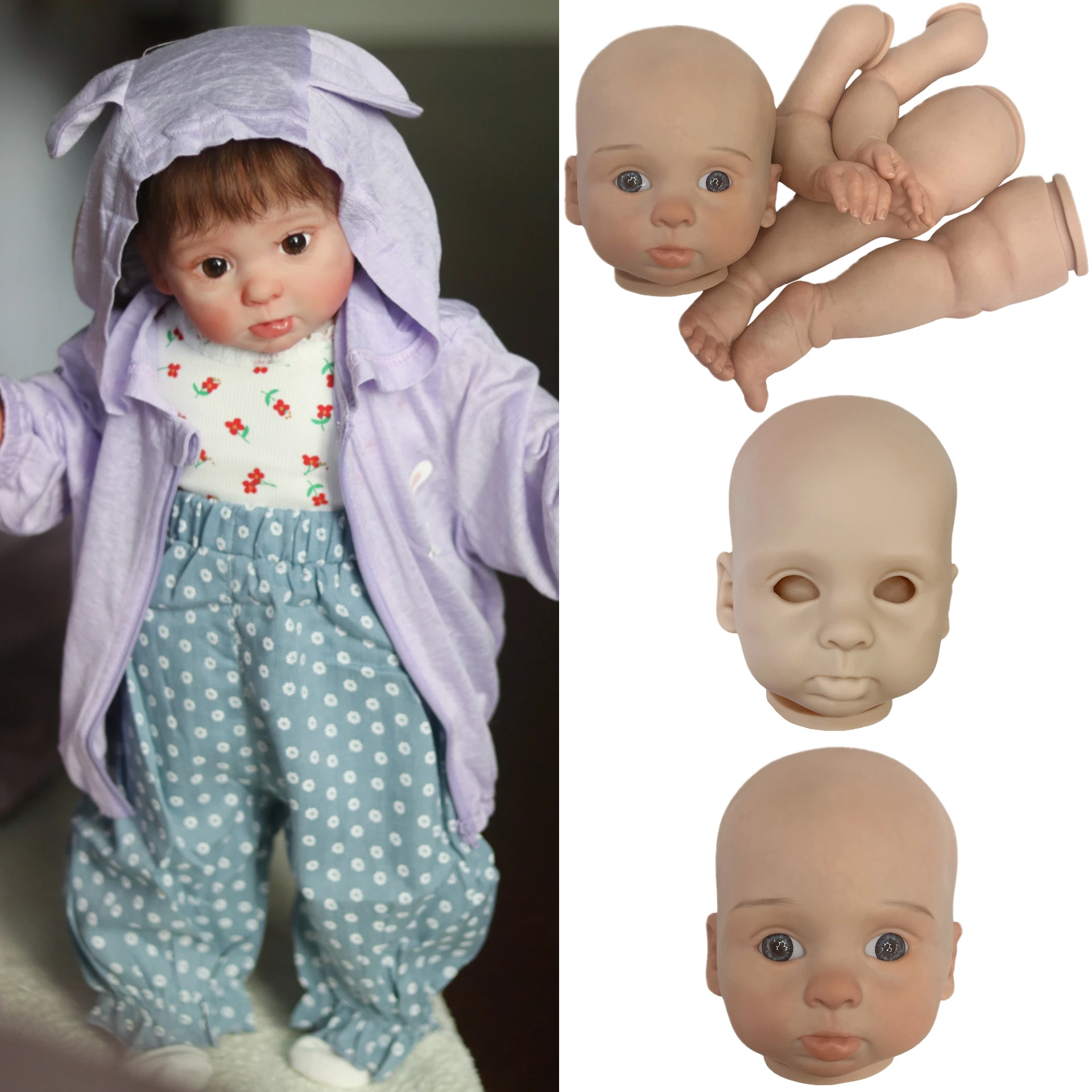 Saskia 18-20 Inch Adelaide Reborn Doll Painted or Unpainted Doll Kits Soft Vinyl Reborn Unfinished Kit Handmade kit reborn nuovi