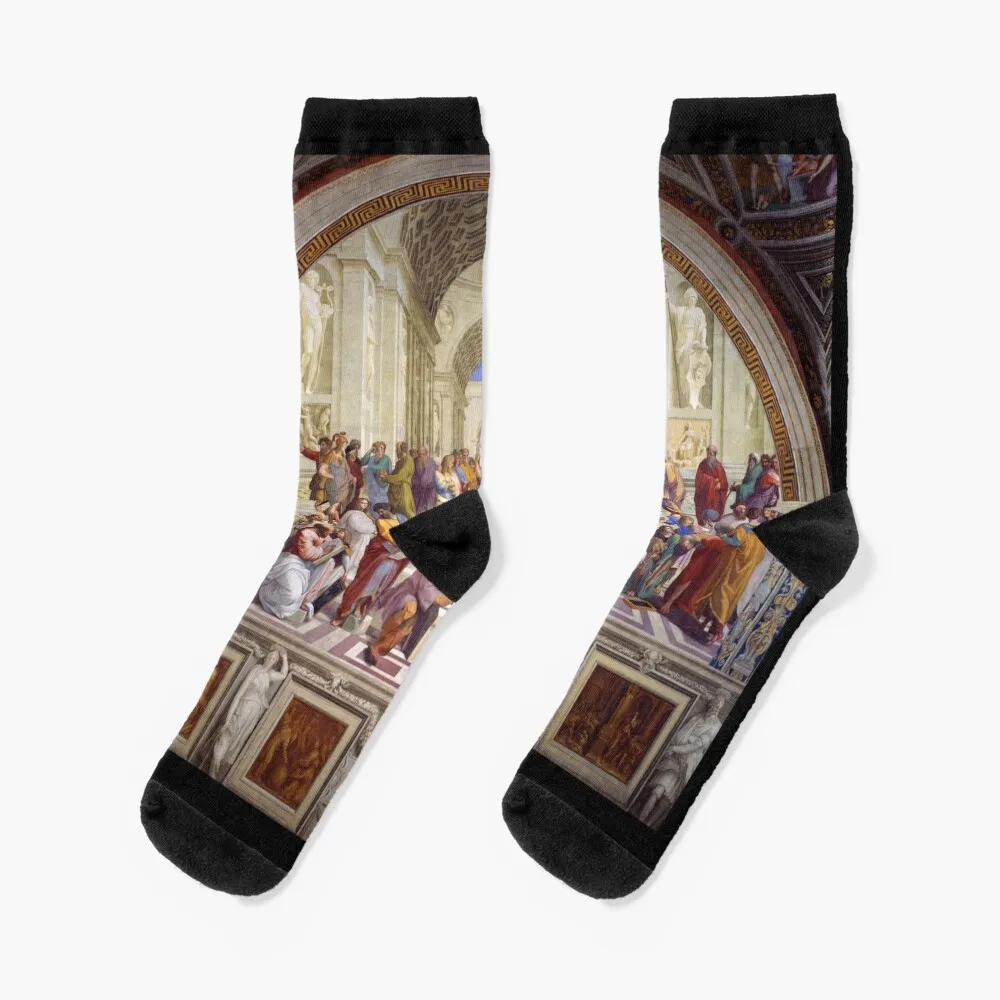 School of Athens, 1509-1511 by Raphael Socks halloween christmas gift football christmass gift Socks Male Women's