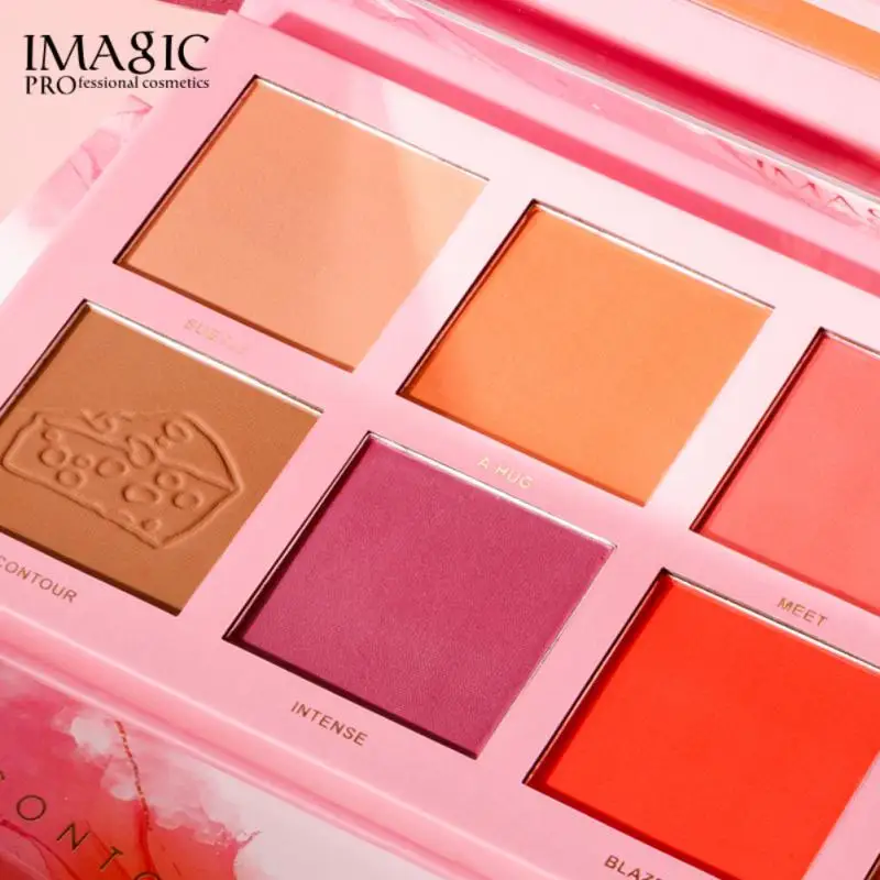 Bochecha rouge natural bochecha matiz pigmento delicado blush pó rosto paleta de maquiagem beleza cosméticos 8 cores blush paleta