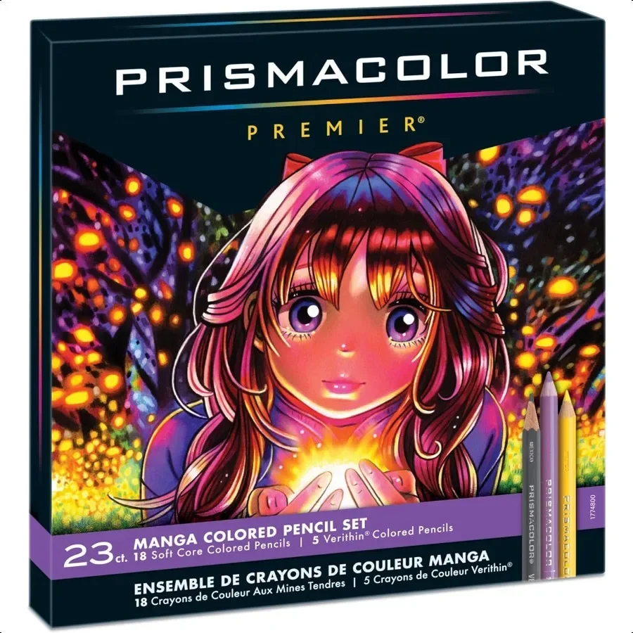 

Цветные карандаши Premier, цвета манги, раскраска для взрослых, набор из 23 шт.