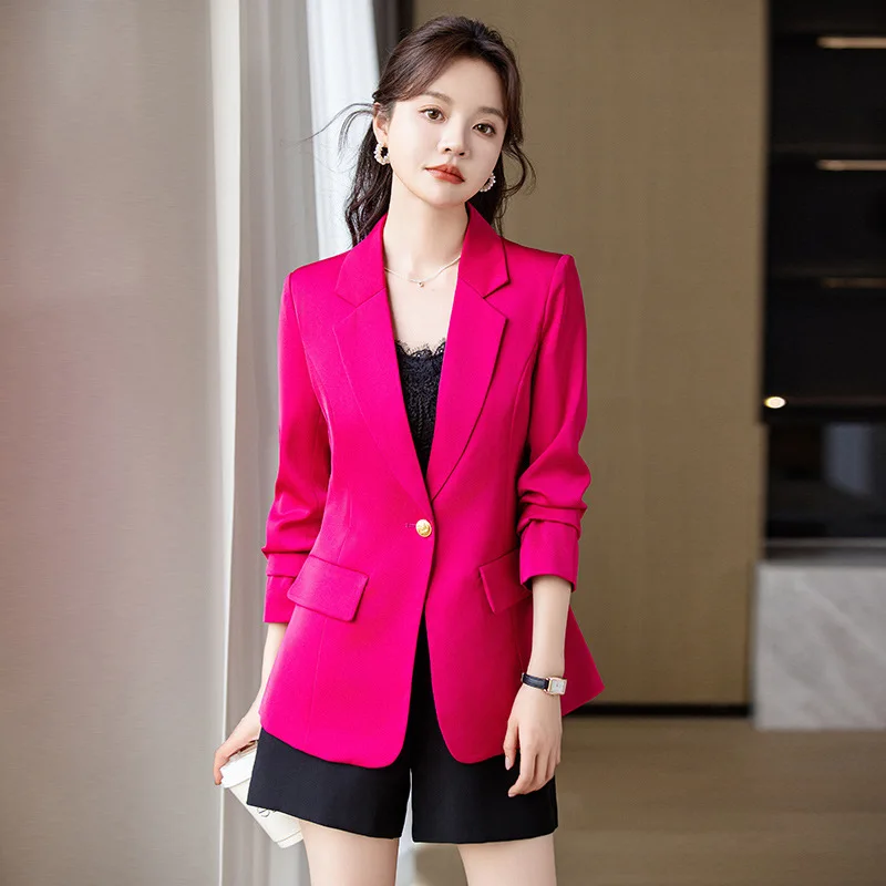 

2024 Newest Spring Summer Formal Elegant Blazers Jackets Coat Professional Ladies Business Career Interview Outwear Tops Clothes