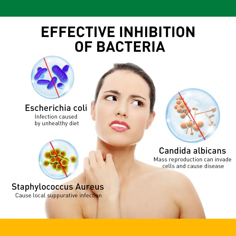 Les gommes et les capsules molles pour femmes nourrissent, hydrate, protège le teint, améliore la peau et soulage la décoloration sur le front