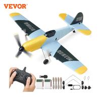 VEVOR Z61 RC Plane BF109 Fighter 2.4G 3CH Smart Balance EPP Gliders with 2 Batteries Fixed Wingspan RC Aircraft Children's Toys