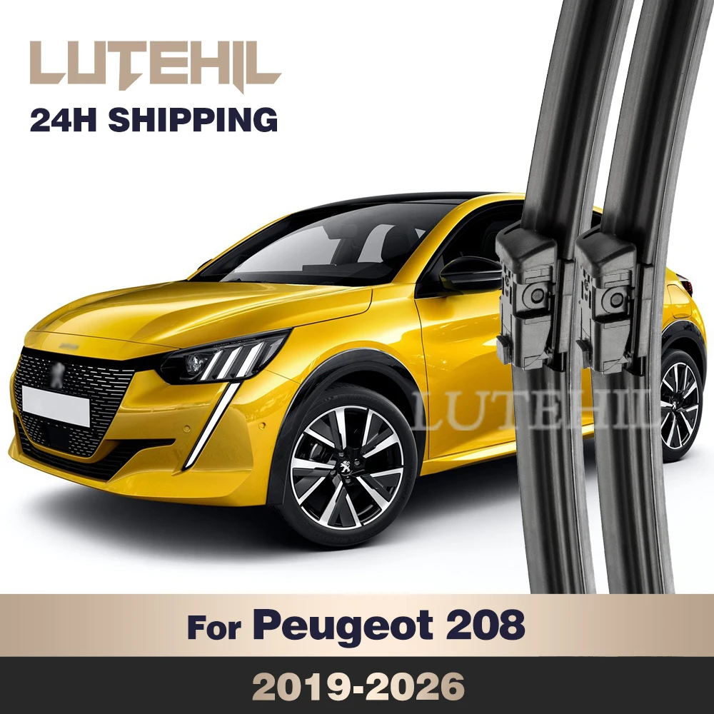 For Peugeot 208 P21 MK2 2019-2026 2020 2021 2022 Wiper Front Wiper Blades Windshield Windscreen Window Brush 24"+16"
