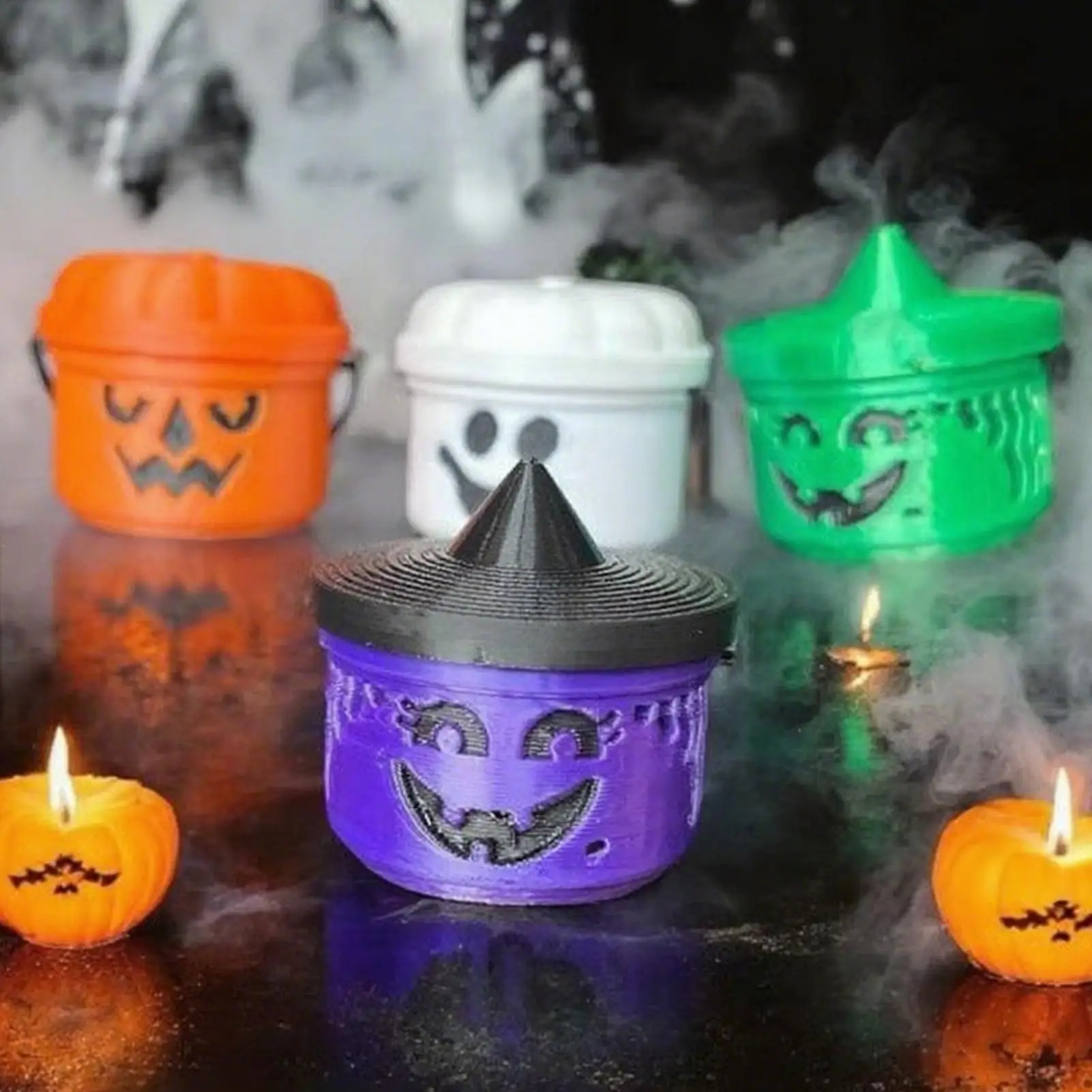 

Pumpkin Bucket Trick or Treat Pumpkin Pails Candy Holder Halloween Bucket Bowls Party Supplies for Kids Fall Holiday Gathering