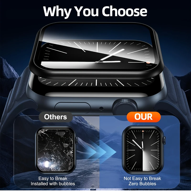 Schutzfolie für Apple Watch 44 mm 45 mm 40 mm 41 mm 49–42–38 mm gebogene Displayschutzfolien iwatch Serie 11 10 8 7 SE 9 Ultra 42/46 mm