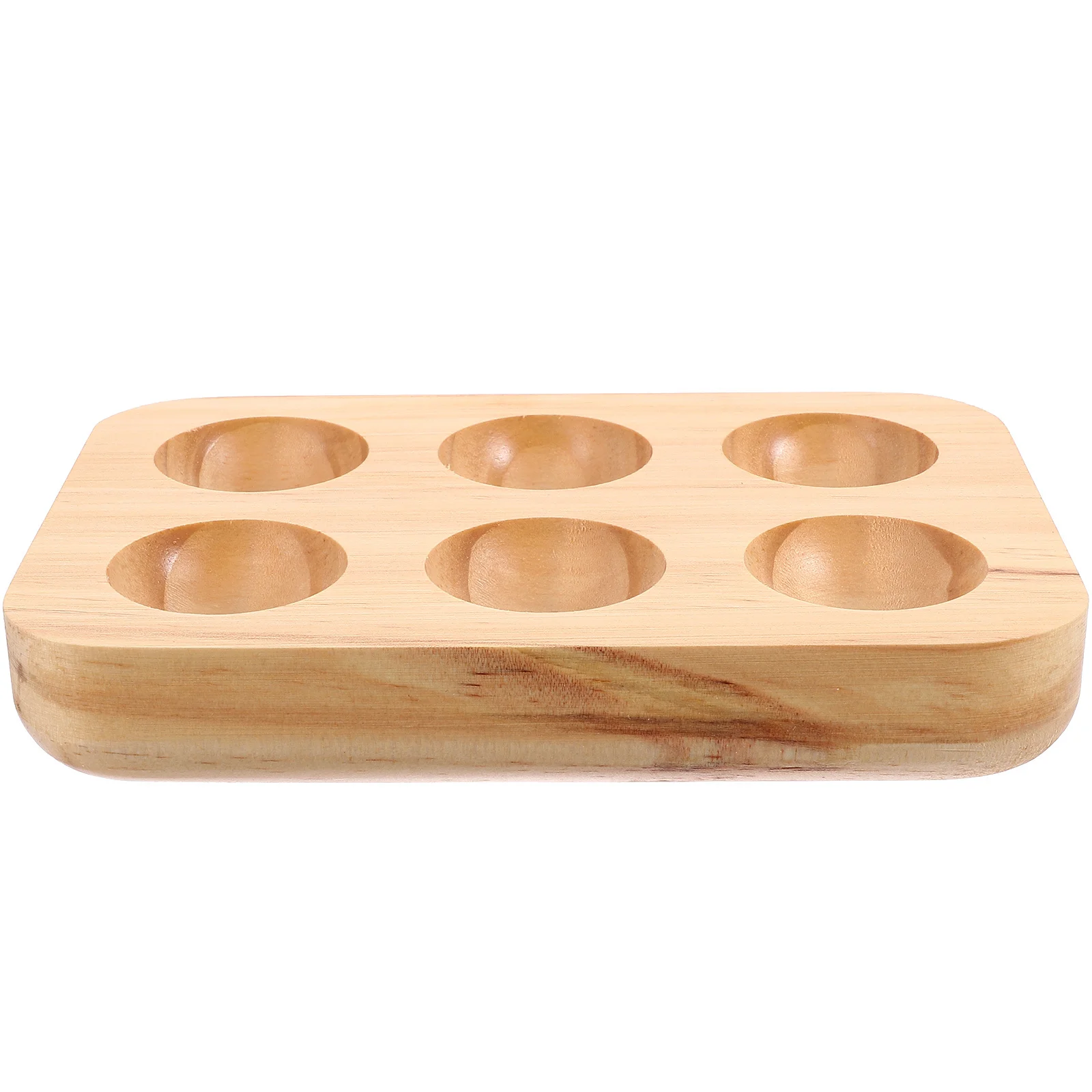 

Wooden Egg Holder Stable Durable Polished Smooth Surface Countertop Egg Storage Container Kitchen Home Kitchenware