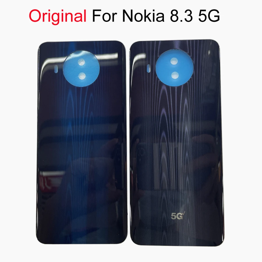 

Задняя крышка батарейного отсека для Nokia 8,3 TA-1243 1251, стеклянная крышка, задняя панель, Замена для Nokia 8.3 с логотипом