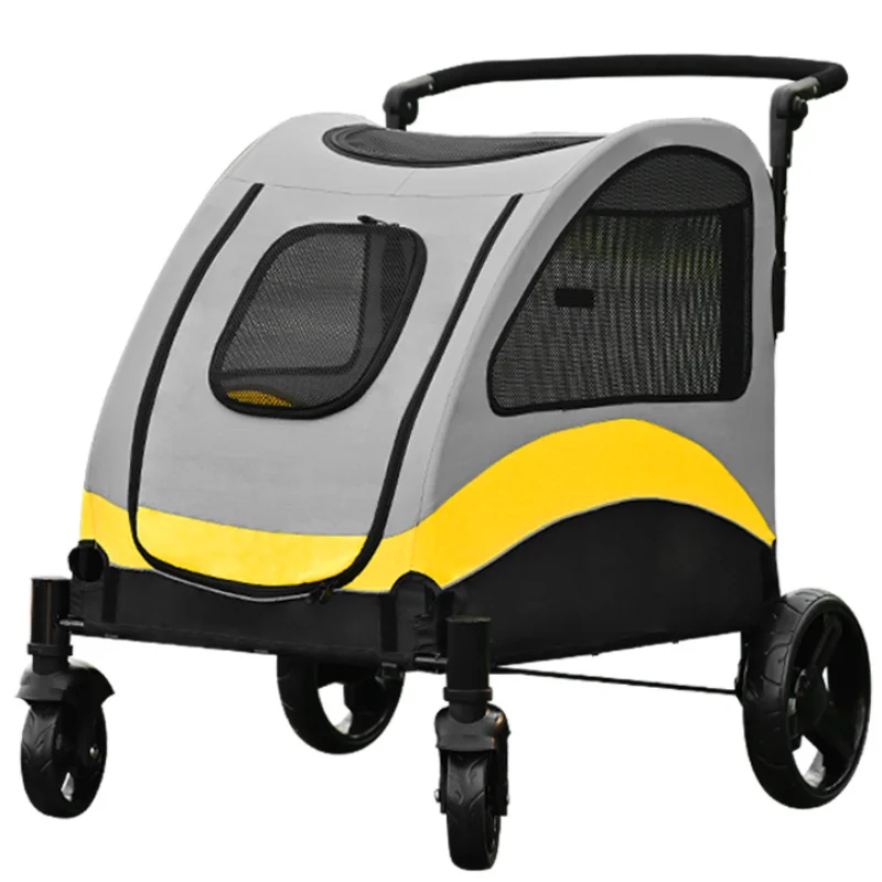 Breathable Large Pet Stroller Dog Can Fold Large Space Travel Can Accommodate Large Pets Load-bearing 60kg