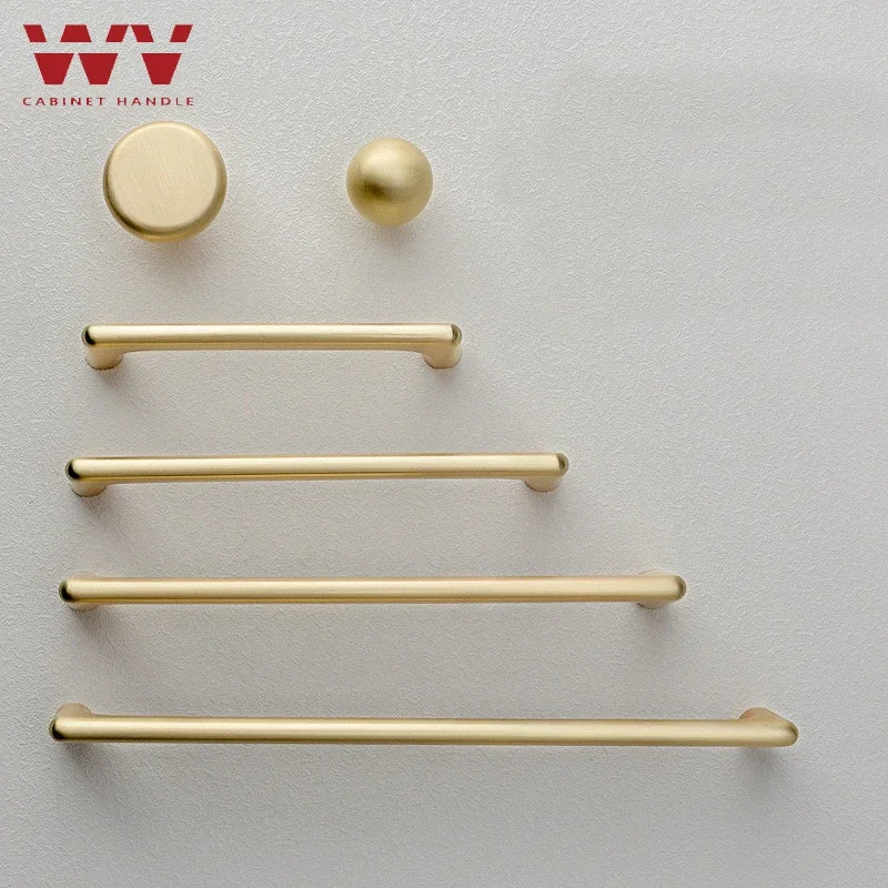YM Modern Minimalist Brass Gold Cabinet Door Handles Pulls for Cupboards Dressers Closets Drawers - Kitchen Furniture Hardware