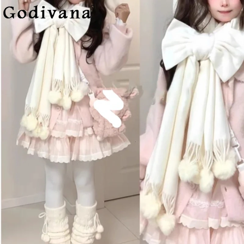 

2025 Women Autumn Winter New Sweet Girls Peter Pan Collar Long-sleeved Pink Knitted Cardigan High Waist A-line Short Skirt Sets