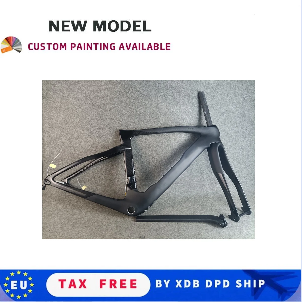 Hot Sale F14 Carbon Bike Frame 700c Full Internal Carbon Routing Road Disc Carbon Frameset   Design Bicycle Frame Handlebar