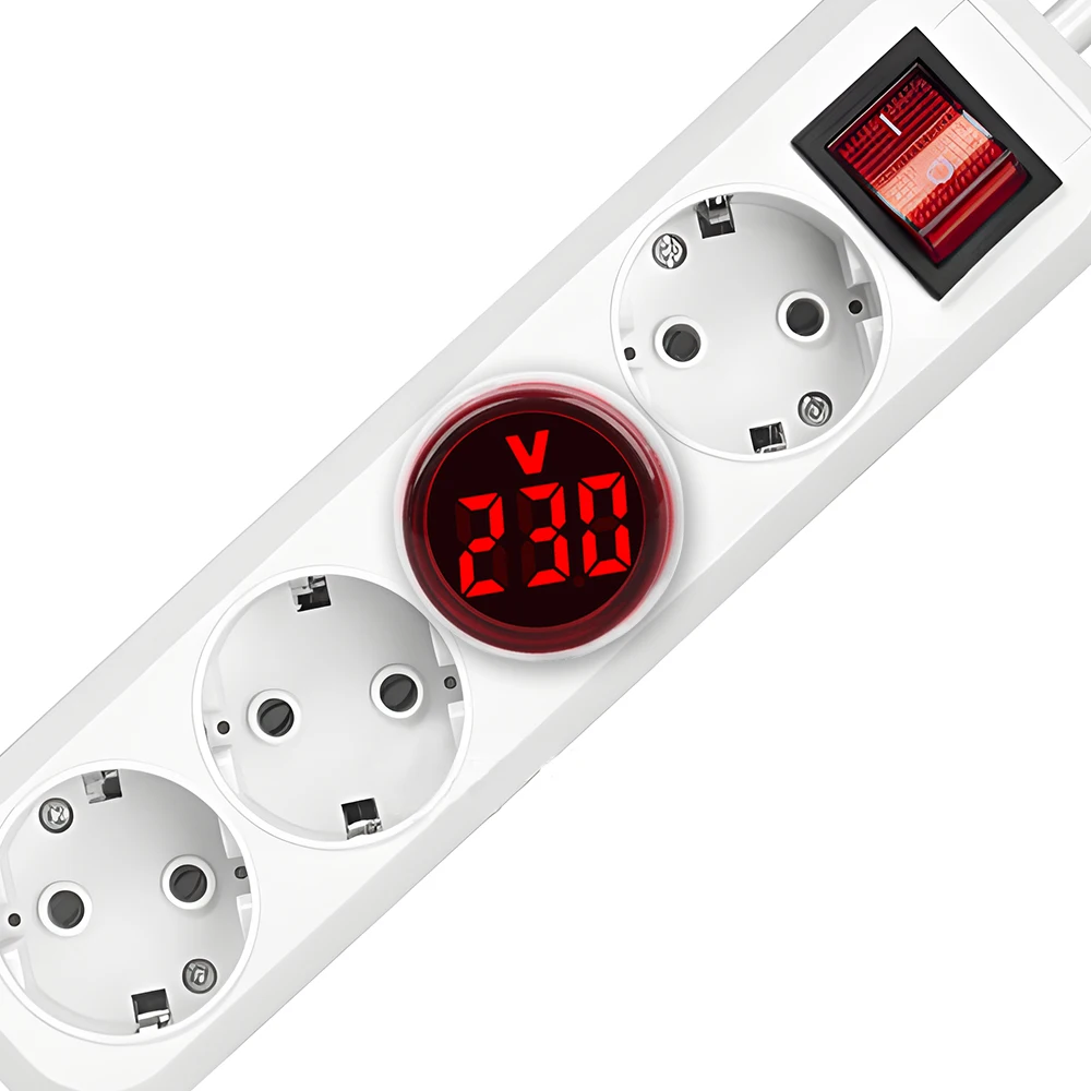 Imagem -06 - Plug Voltage Meter com Led Digital Display Indicador Voltímetro Lâmpada Piloto Tester Detector para Ferramenta Eletricista ac 50500v eu