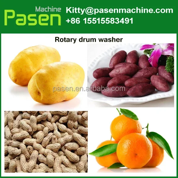 Wasmachine voor fruit- en groentetrommel / roterende trommelwasmachine
