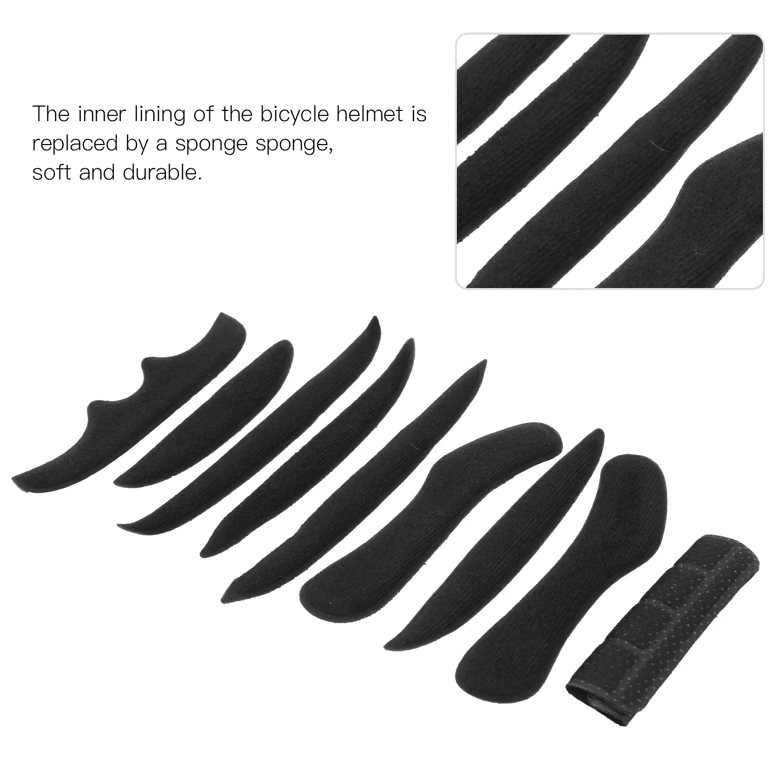 Helmet Accessory Electric Bike Helmet Liner 2 Set  Electric Bike Helmet Liner Lining Hook&amp loop Sponge Combination Set