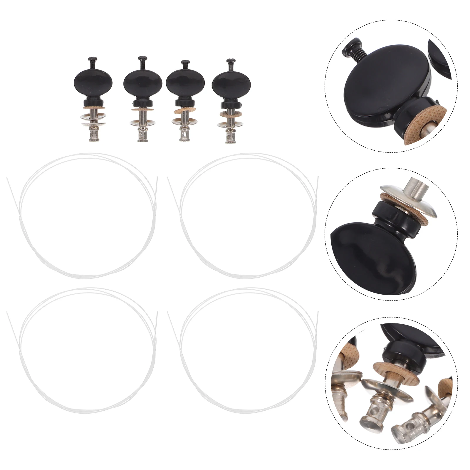 

Ukulele Accessories Metal Pin Machine Heads The Strings Nylon Guitar Tuning Knob
