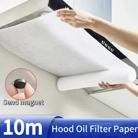 5/10M Einweg-Vlieshaube, Ölfilterpapier, Herd, Dunstabzugshaube, ölabsorbierende Netzabdeckungen, Küchenfett, Anti-Öl-Baumwolle