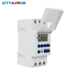 Elettronico settimanale 7 giorni programmabile digitale relè temporizzatore controllo interruttore AC 220V 230V 12V 24V 30A guida Din AHC30A THC30A