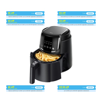 Midea Hot Air Fryer 4L, Oil-Free Airfryer 1500W, 8 Cooking Modes, 35-200°C, Baking, Roasting, Grilling, Defrosting, MAD40F8APK-S