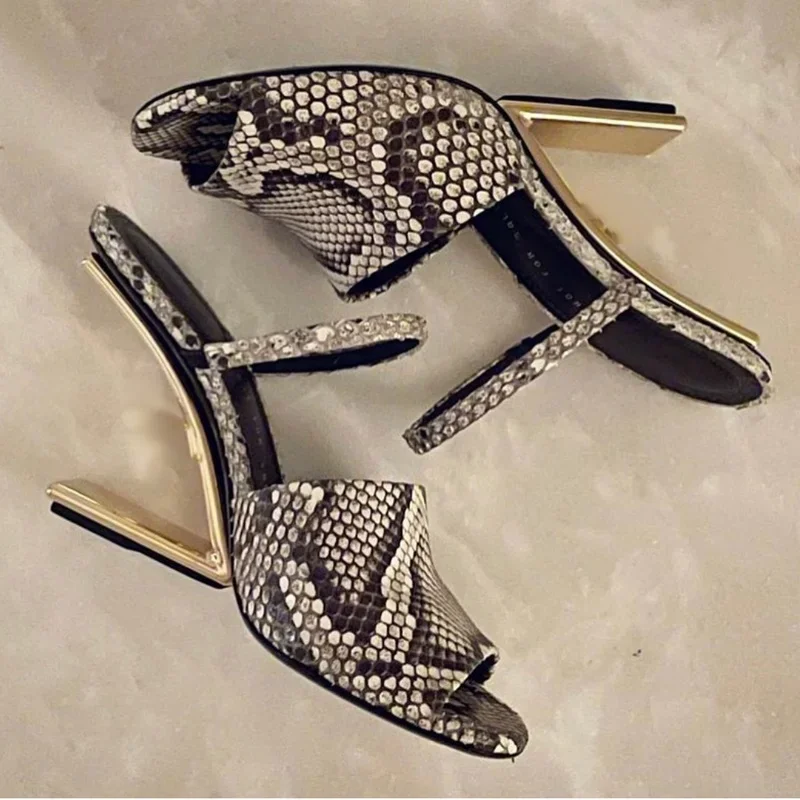 Purple Sheep Fur Slippers Open Toe Strange Style Slip On Hot Sale Shoes Luxury Fashion High Heel Runway Summer Women Sandals