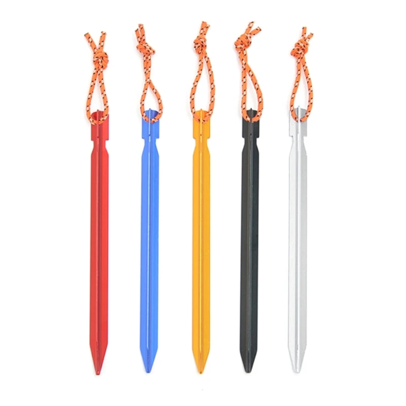 

Essential Camping Accessories Durable Aluminum Tent Stakes Versatile Camping Gear for Stability and Convenience