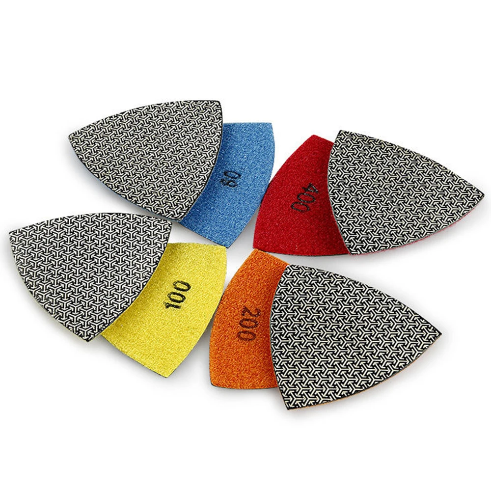 

4Pcs Triangle Diamond Electroplated Grinding Pad Rock Plate Ceramic Tile Edge Trimming Marble Quartz Stone Polishing Disc