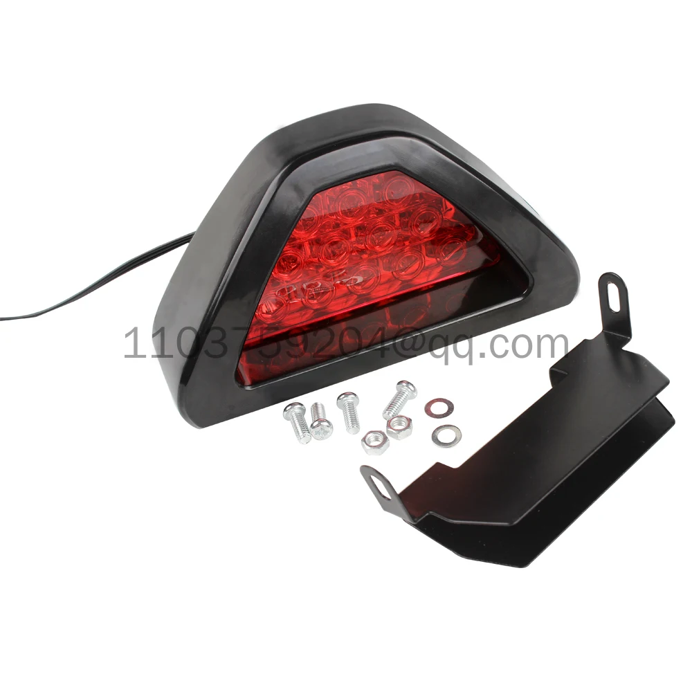 Universal Brake Signal Lamp F1 Style Triangle Sporty 12LED Rear Fog Light Tail Third Brake Lamp DRL For JDM BBA