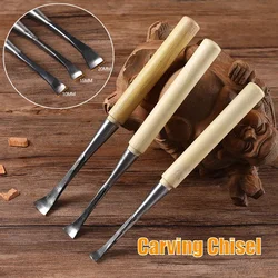 10mm15mm20mm Warped Head Carving Chisel Woodworking DIY Tools Scoop Cutter Root Carving Wood Arc Knife Hand Chisel