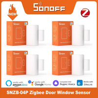 SONOFF SNZB-04P Zigbee Door Window Alarm Sensor EWelink APP Smart Home Security ZBBridge Required Work With Alexa Home Assistant