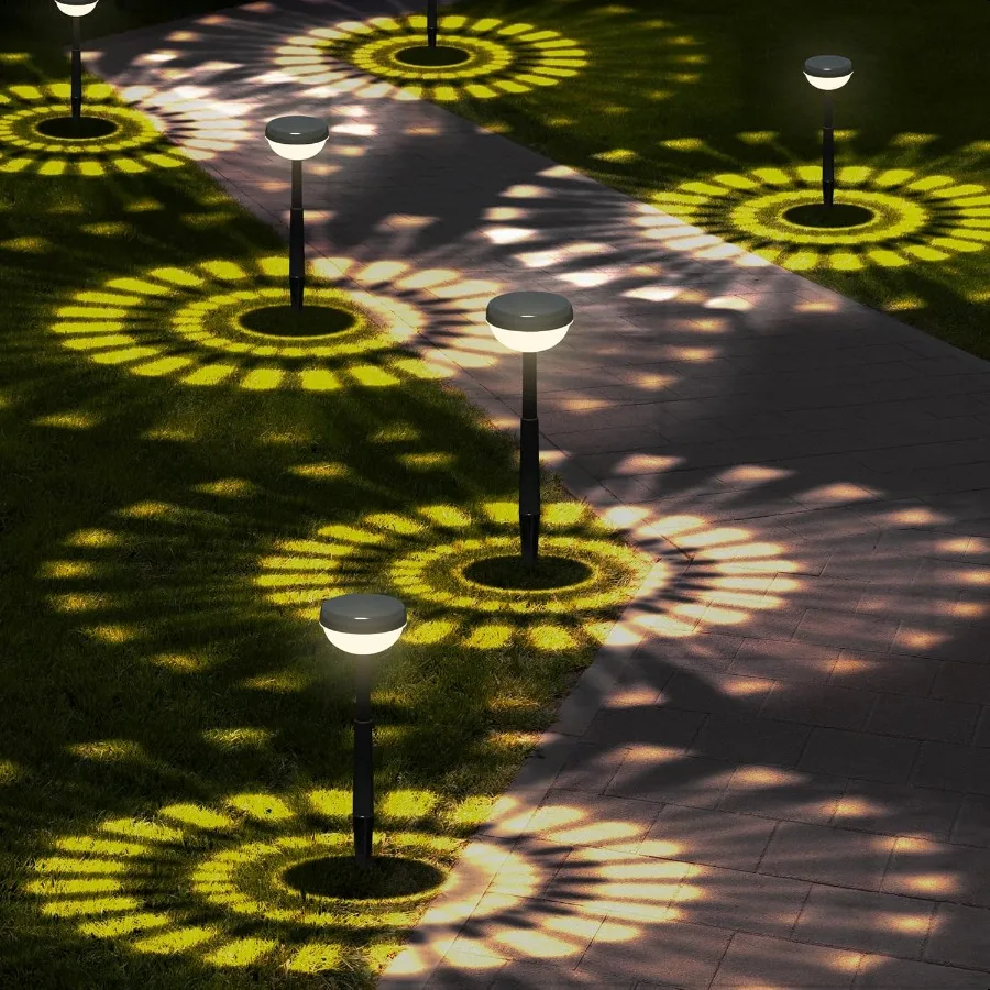 

8Pack Solar Lights Outdoor Auto ON Off 3000K LED Solar Garden Lights for Pathway Yard Patio Walkway Flower Bed Waterproof Energ