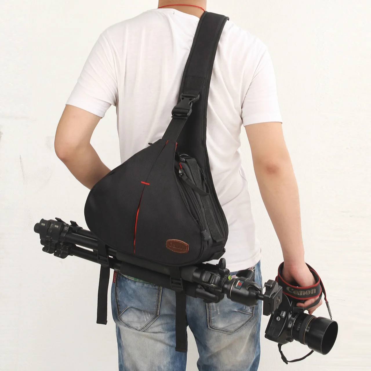 Wysokiej jakości torba na aparat do Canon EOS Nikon D Sony A FUJI Olympus Pentax — zdjęcie produktu 6
