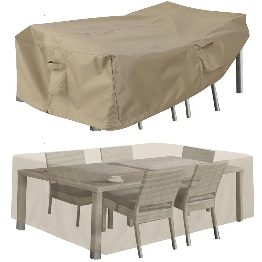 

Patio Furniture Covers, Outdoor Table Furniture Cover Waterproof Rectangle, Patio Sectional Couch Set Cover for Deck, Lawn and B