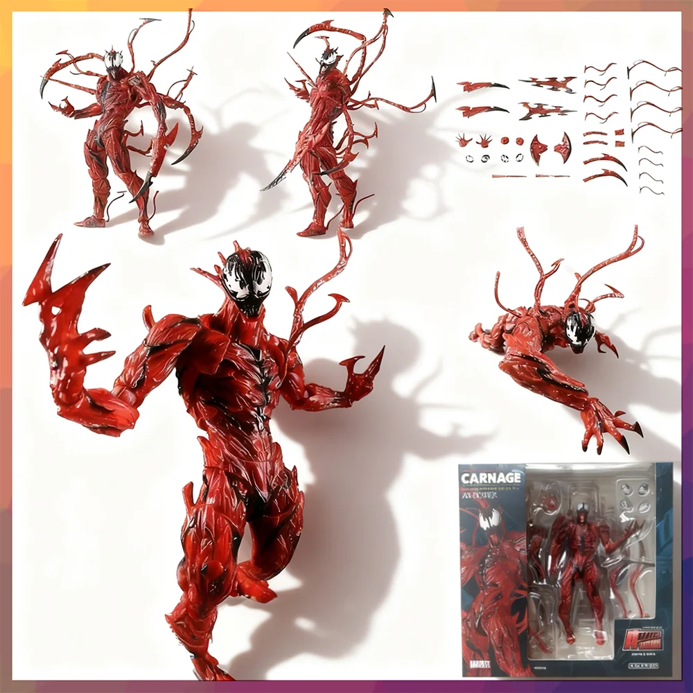 

Venom Carnage Spider Man Legends Action Figure - Movable Joint Face Statue Model Doll Collectible Toy for Kids