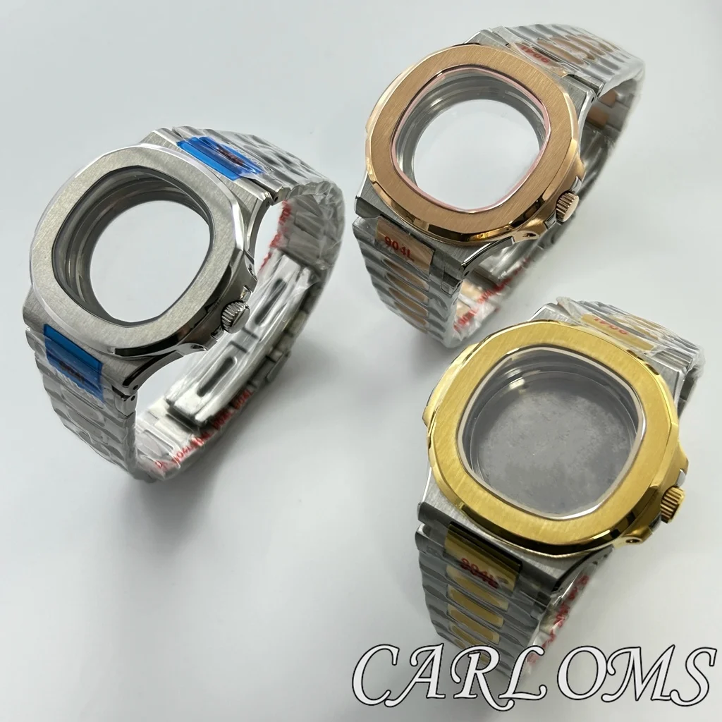 TOP 42mm ETA 2824 PT5000 Miyota 8215 821A DG3804 NH34 NH35 NH36 Movement Silver Gold Black Rose Gold Watch Case Sapphire Glass