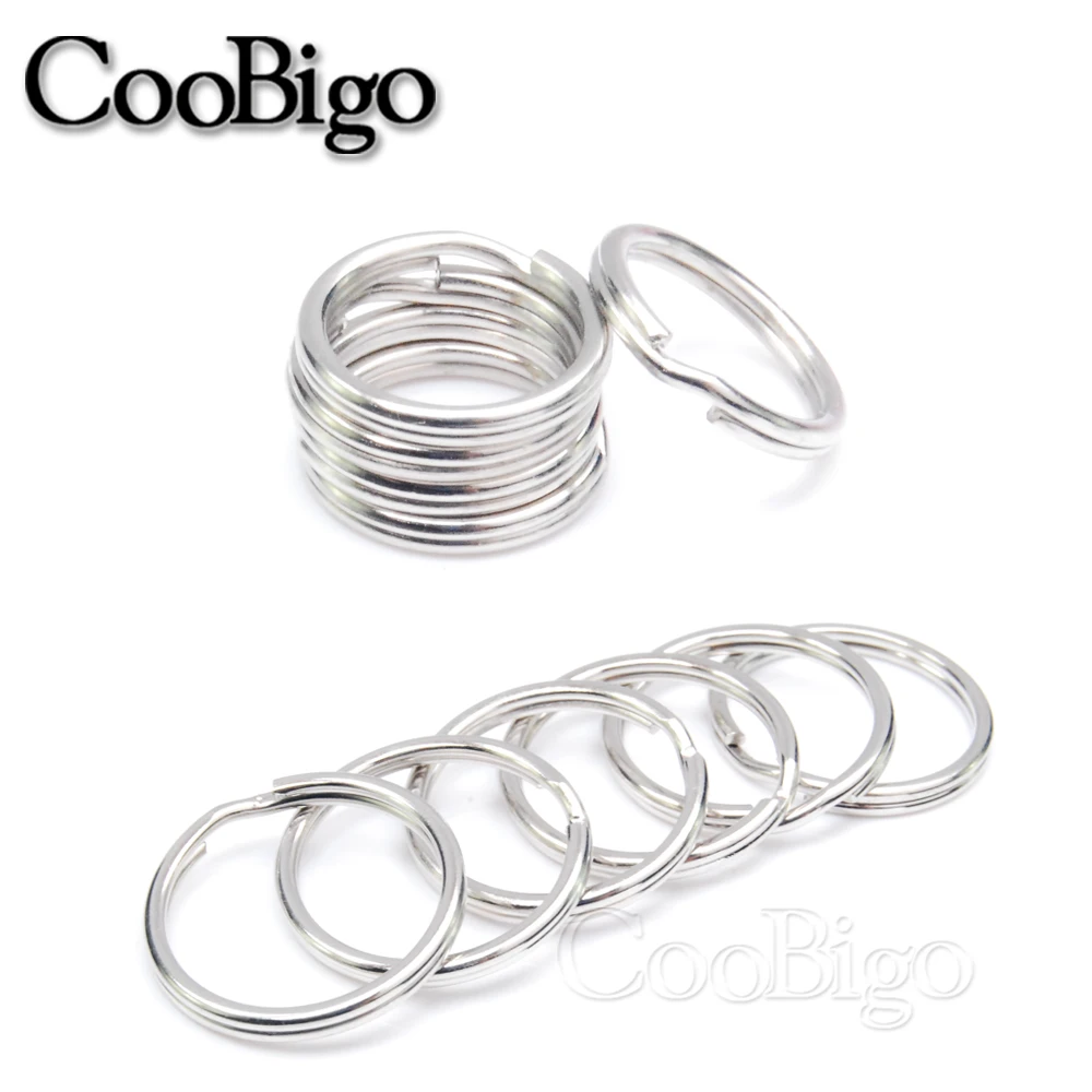 10Pcs Metal O Rings Keyring Keychain Split Ring Keyfob Key Holder for Jewelry Making Leather Bag DIY Accessories 10mm ~ 28mm