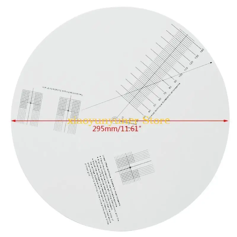 P9JB Pickup Calibration Distance Gauge Protractor Record for LP Vinyl Turntable Phonograph Phono Cartridge Stylus Alignment