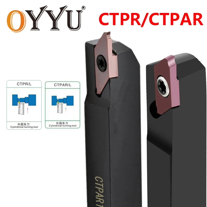 

OYYU CTPR0808 CTPR1010 CTPR1212 CTPR1616 CTPR2020 Cutting Tools Holder CTPAR CTPAR10 CTPAR12 CTPAR16 CTPR CNC Lathe Turning Tool