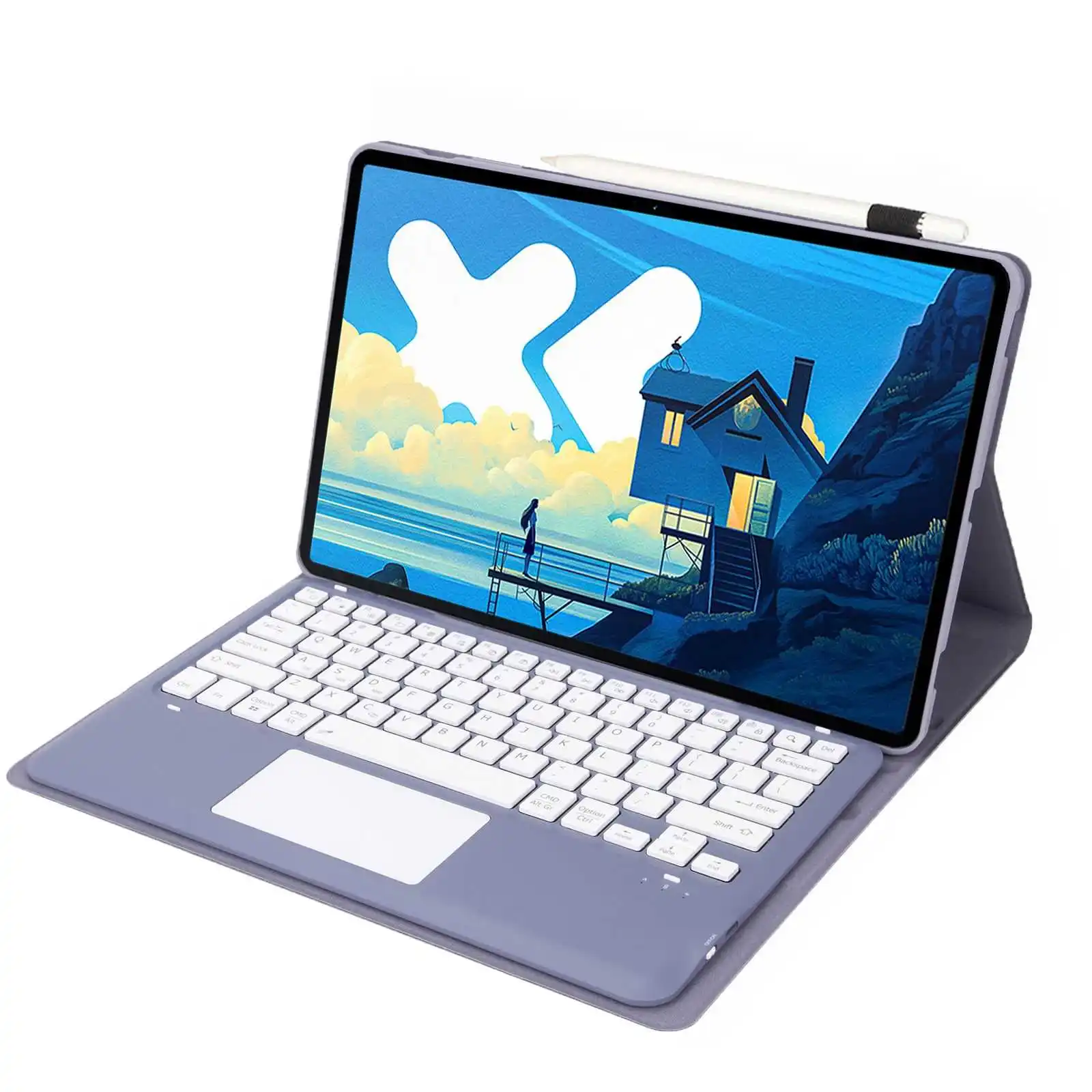 

Touch Model Keyboard Case for Lenovo Xiaoxin Pad Pro 12.7 2025 P12 12.7 TB-370FU Pro12.6 TB-Q706F Keyboard Tablet Cover Funda