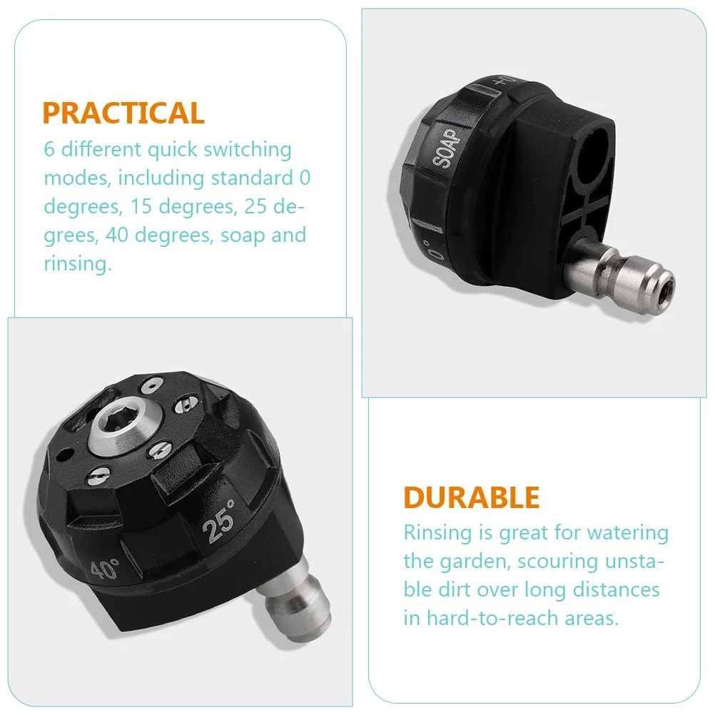 Hochdruckreiniger-Düse, 4000 psi, 6 Modi, rotierendes Spray, Wassersprüher, Gartengerät, Hochdruckreiniger-Teile