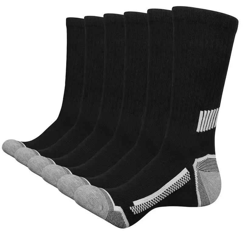 6 Pairs of MEN\'S Sports Socks, Sweat Absorbing, Comfortable and Breathable, Suitable for Basketball Training and Outdoor Running