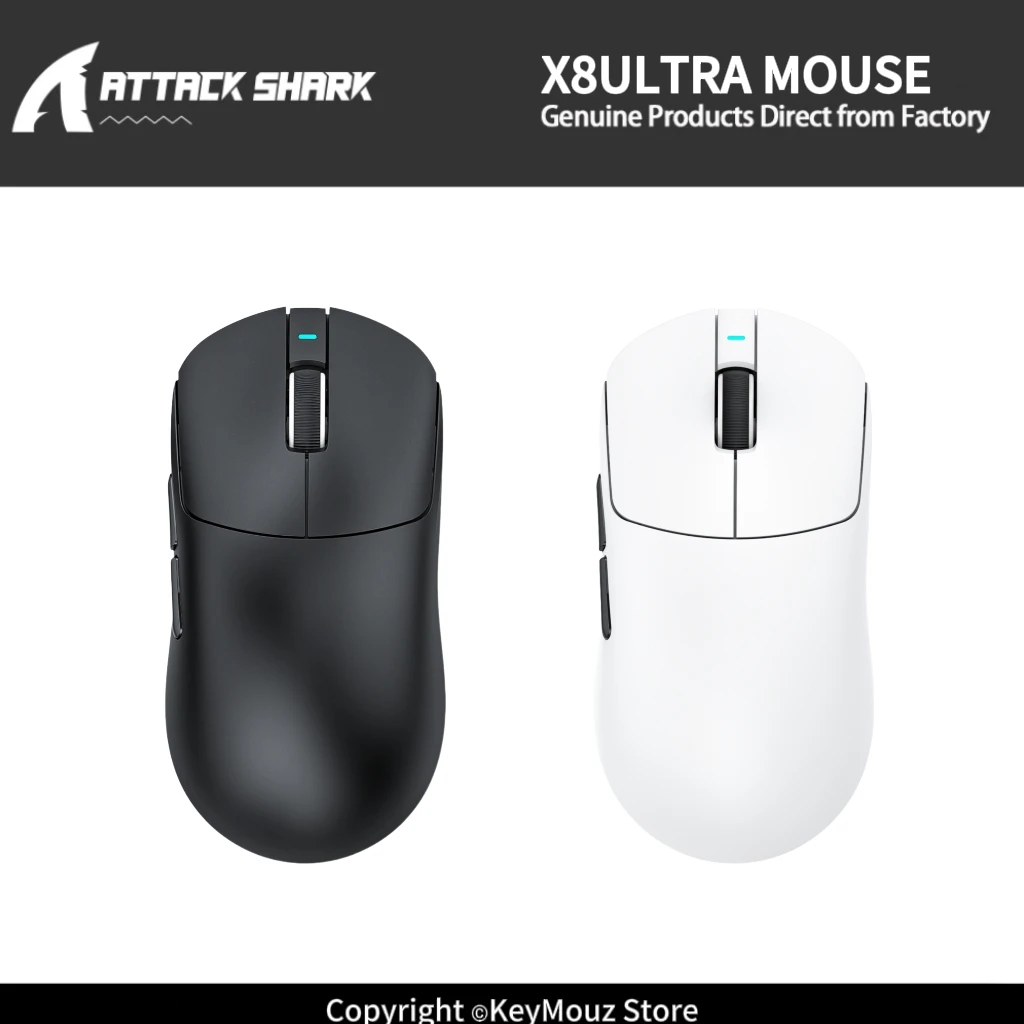ATTACK SHARK X8ULTRA Tri-Mode Gaming Mouse Nordic 52840 Chip 500mAh Battery 8K Receiver Lightweight Design for PC Laptop