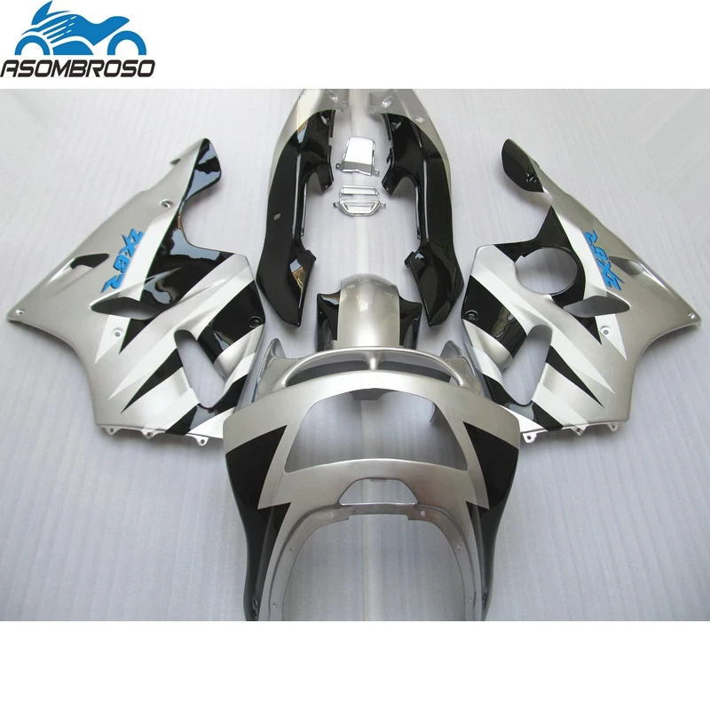 New Arrival Bodyworks for Kawasaki Ninja ZX6R fairing kit 1994-1997 silver black plastic fairing set zx6r 94 95 96 97 21