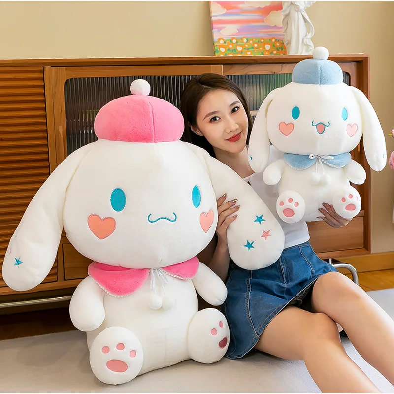 40/50/60cm Kawaii Sanrio Cinnamoroll Stuffed Plush Toys Girl's Room Decoration Cute Throw Pillow Girlfriend's Birthday Gift