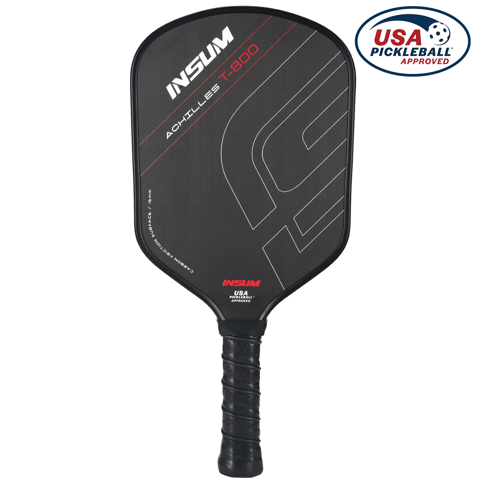 INSUM T800 Pickleball Paddles USAPA Approved | Toray Raw Carbon Fiber Thermoformed,Control & Power CFS 16mm Pickleball Paddles