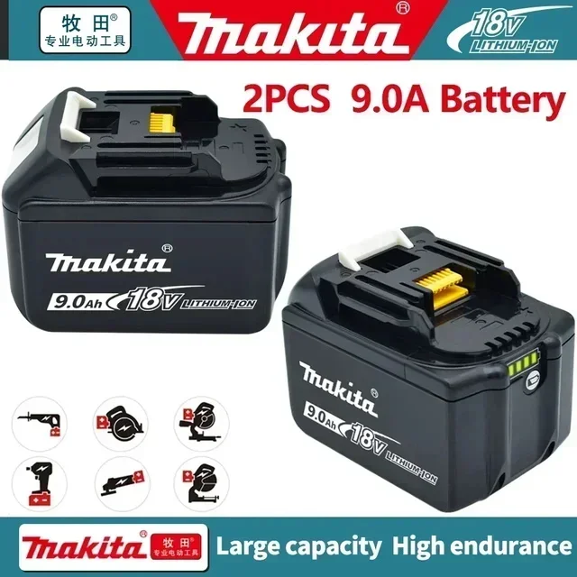 Makita 18V 9AH 9000mAh Battery Rechargeable Li-ion Lithium-ion Batteries Charger for BL1860B BL1850 BL1830 BL1815 LXT400