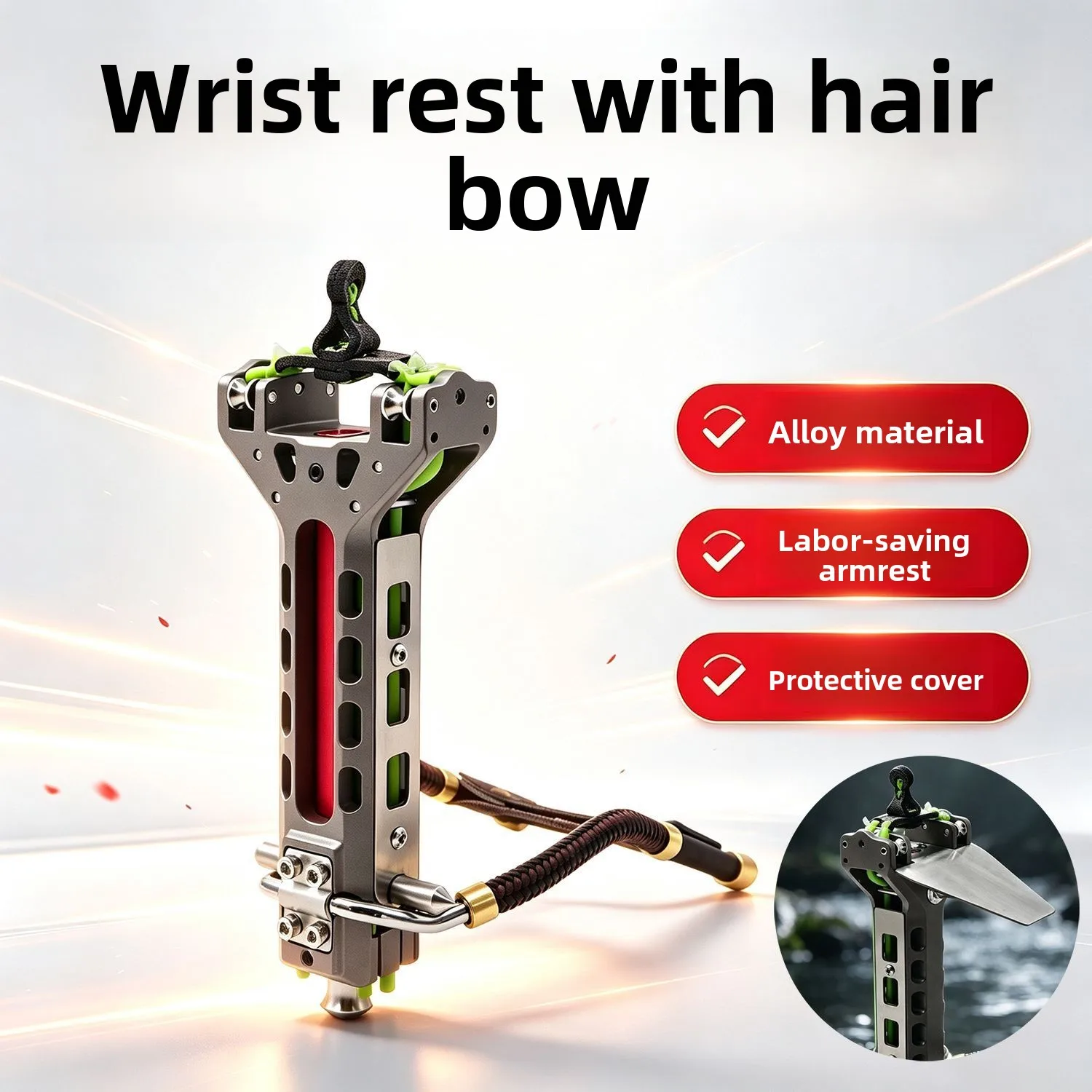 New Outdoor Continuous Slingshot Automatic Loading Magnetic Suction Rubber Band Elastic Frame High Precision Aluminum Alloy CNC